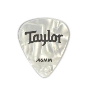 Taylor Celluloid 351 Guitar Picks, White Pearl, 12-Pack